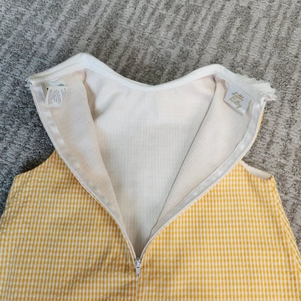 Little Bitty yellow gingham applique collar shift dress size 6 girls - Picture 8 of 8